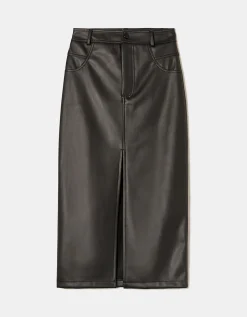 Gonna Midi In Similpelle Nera^Tally Weijl Discount