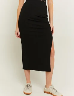 Gonna Midi Nera con Spacco Laterale^Tally Weijl Fashion