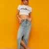 Gonna Midi Vita Alta di Jeans con Spacco^Tally Weijl Clearance
