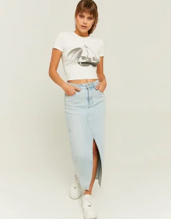 Gonna Midi Vita Alta di Jeans con Spacco^Tally Weijl Store