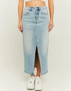 Gonna Midi Vita Alta di Jeans con Spacco^Tally Weijl Clearance