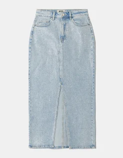 Gonna Midi Vita Alta di Jeans con Strass^Tally Weijl Discount