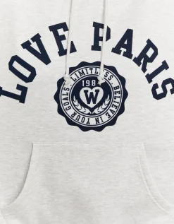 Hoodie Oversize con Stampa Collegiale^Tally Weijl Best Sale
