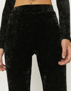 Leggings A Zampa In Velluto A Vita Alta Neri^Tally Weijl Discount