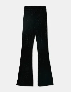 Leggings A Zampa In Velluto A Vita Alta Neri^Tally Weijl Discount