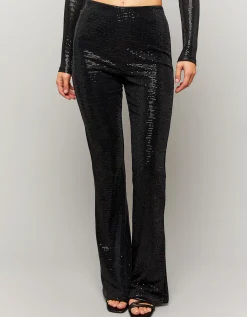 Leggings a zampa neri con paillettes^Tally Weijl Store