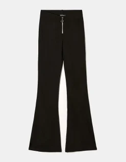 Leggings A Zampa Neri Con Zip^Tally Weijl Shop