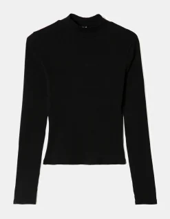 Maglietta Basica a Collo Alto Nera^Tally Weijl Discount