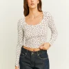 Maglietta Basica Maniche Lunghe a Fiori^Tally Weijl Flash Sale