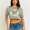 Maglietta Corta Acid Wash con Stampa^Tally Weijl Best Sale