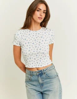 Maglietta Corta Basics a Fiori^Tally Weijl Cheap