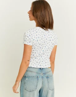 Maglietta Corta Basics a Fiori^Tally Weijl Cheap