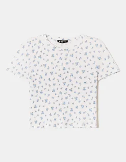 Maglietta Corta Basics a Fiori^Tally Weijl Cheap