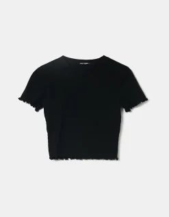 Maglietta Corta Nera a Maniche Corte^Tally Weijl New