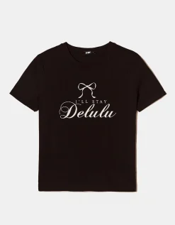 Maglietta Larga Nera con Stampa^Tally Weijl Best Sale