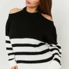 Maglione a Righe con Spalle Scoperte^Tally Weijl Cheap