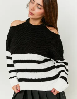 Maglione a Righe con Spalle Scoperte^Tally Weijl Cheap