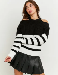 Maglione a Righe con Spalle Scoperte^Tally Weijl Cheap