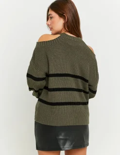 Maglione a Righe con Spalle Scoperte^Tally Weijl Online