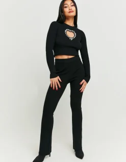 Maglione Aderente con Cut out a Cuore e Strass^Tally Weijl Shop
