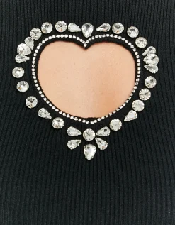 Maglione Aderente con Cut out a Cuore e Strass^Tally Weijl Shop