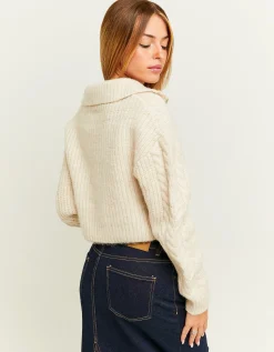 Maglione Bianco a Collo Alto con Zip^Tally Weijl Outlet