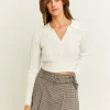 Maglione Bianco con Colletto Polo^Tally Weijl Fashion