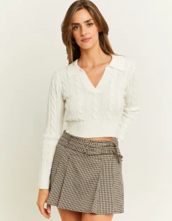 Maglione Bianco con Colletto Polo^Tally Weijl Fashion