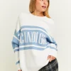 Maglione Bianco Oversize con Stampa^Tally Weijl Discount