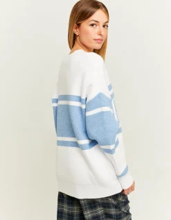 Maglione Bianco Oversize con Stampa^Tally Weijl Discount