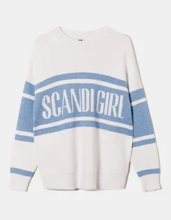 Maglione Bianco Oversize con Stampa^Tally Weijl Discount