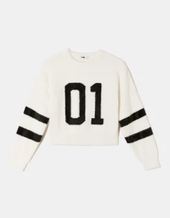 Maglione Collegiale Bianco Morbido^Tally Weijl Discount