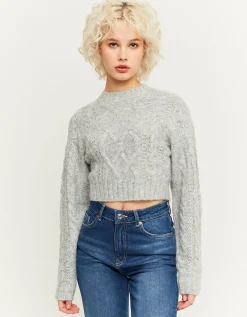 Maglione con Intrecci Grigio^Tally Weijl Shop