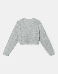 Maglione con Intrecci Grigio^Tally Weijl Shop
