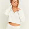 Maglione Corto Bianco con Zip^Tally Weijl Clearance