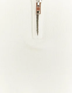 Maglione Corto Bianco con Zip^Tally Weijl Clearance