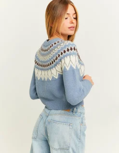 Maglione Corto Blu Fantasia^Tally Weijl Store