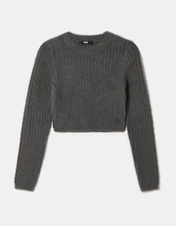 Maglione Corto Soft Touch Grigio^Tally Weijl Clearance