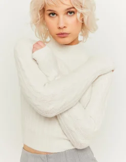 Maglione Dolcevita a Treccia Bianco^Tally Weijl Best Sale