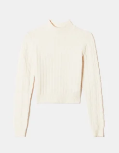 Maglione Dolcevita a Treccia Bianco^Tally Weijl Best Sale