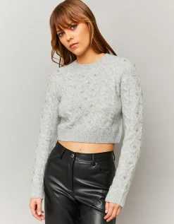 Maglione grigio con strass^Tally Weijl Store