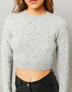 Maglione grigio con strass^Tally Weijl Store