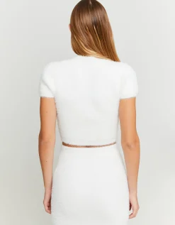 Maglione Morbido Bianco con Fiocco di Strass^Tally Weijl Outlet