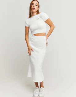 Maglione Morbido Bianco con Fiocco di Strass^Tally Weijl Outlet