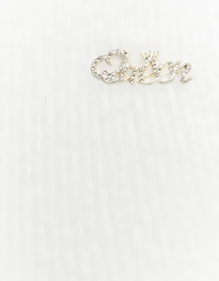 Maglione Morbido Bianco con Fiocco di Strass^Tally Weijl Outlet