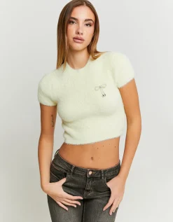 Maglione Morbido Giallo con Fiocco di Strass^Tally Weijl Shop