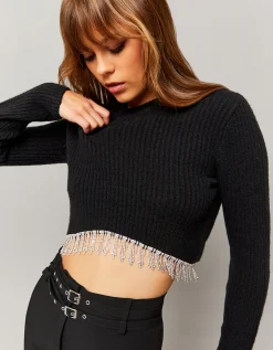 Maglione con cascata di strass^Tally Weijl Outlet