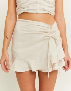 Minigonna in Lino con Volants^Tally Weijl Flash Sale