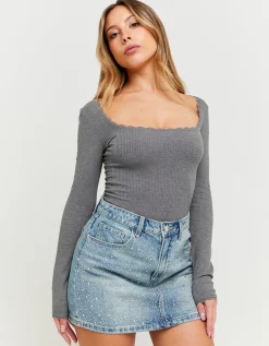 Minigonna di Jeans con Strass^Tally Weijl Sale