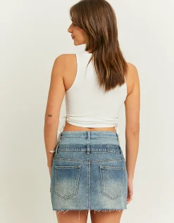 Minigonna di Jeans Effetto Doppia Vita^Tally Weijl Discount